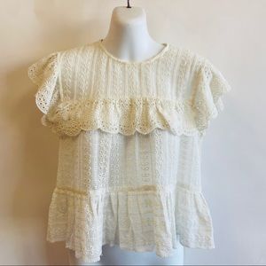 Zara Trafaluc Collection Embroider Top